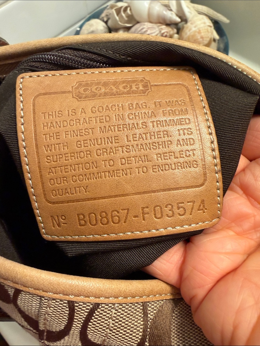 Coach SOHO Tan and Brown Signature shoulder/crossbody bag - Picture 9 of 10